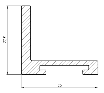 Решетка конвектора с L-образный профиль алюминий