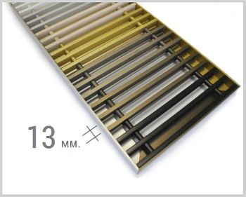 Решетки для конвекторов алюминиевая  с рамкой 13 мм