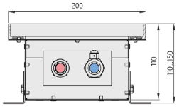 Конвектор отопительный водяной ВК 110 200 разрез