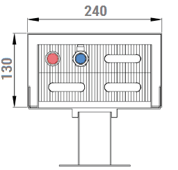 Напольные конвекторы отопления ВКН 130 240 разрез