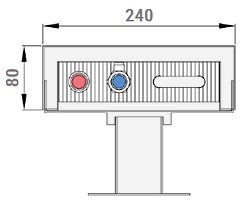 Напольный водяной конвектор ВКН 80 240 разрез